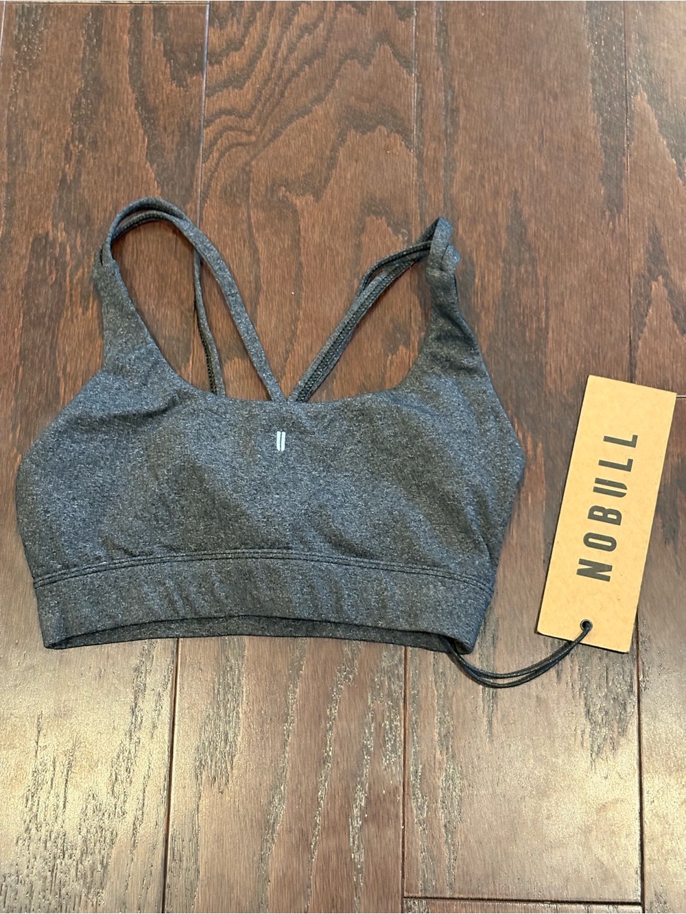 NEW NOBULL Women's CrossFit Sports Bra Heather Charcoal Crop Bra Size XS, NWT